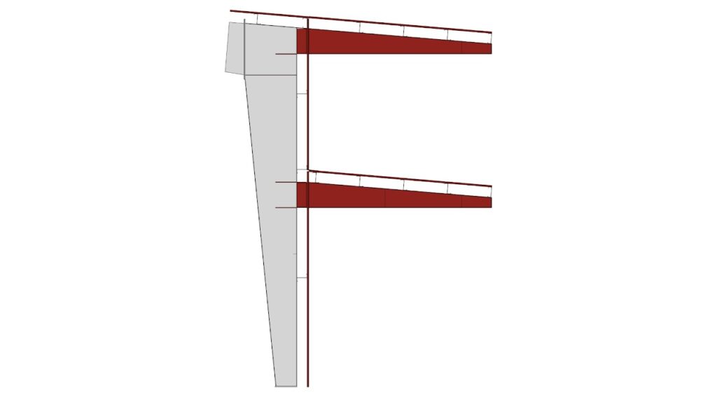TBC - Tapered Beam Canopy (Alero de sección variable)